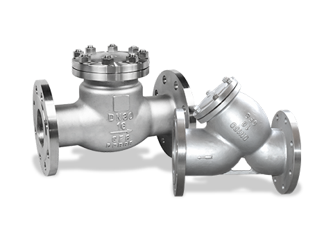 Check valve/filter series