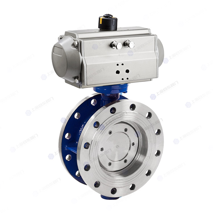 Pneumatic hard seal flange butterfly valve