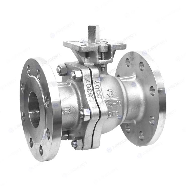 Two piece GB gland high platform flange ball valve