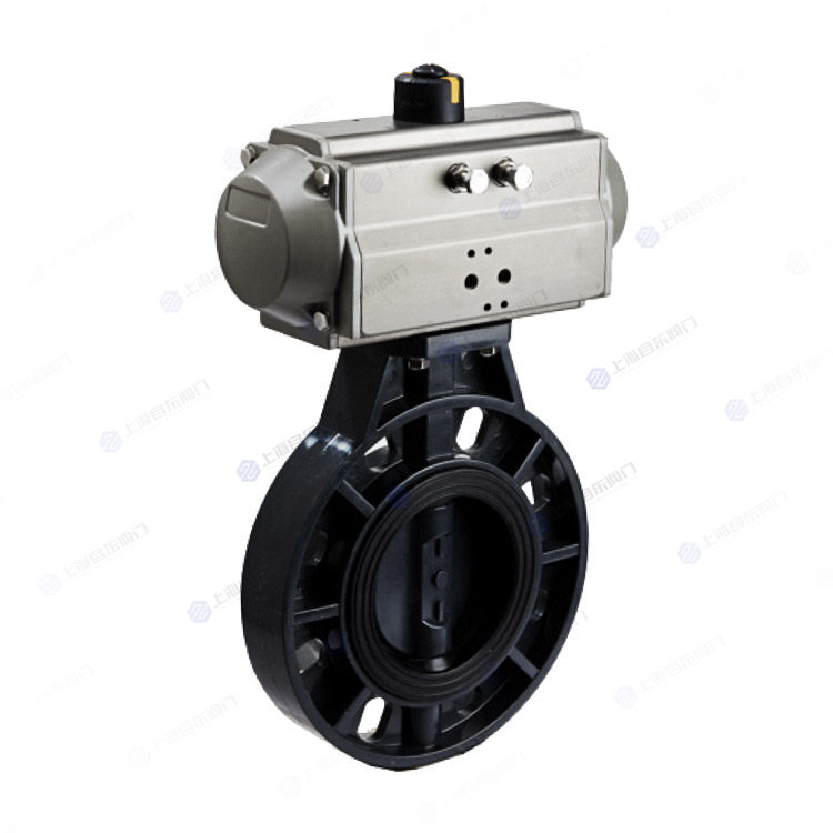 Pneumatic plastic butterfly valve