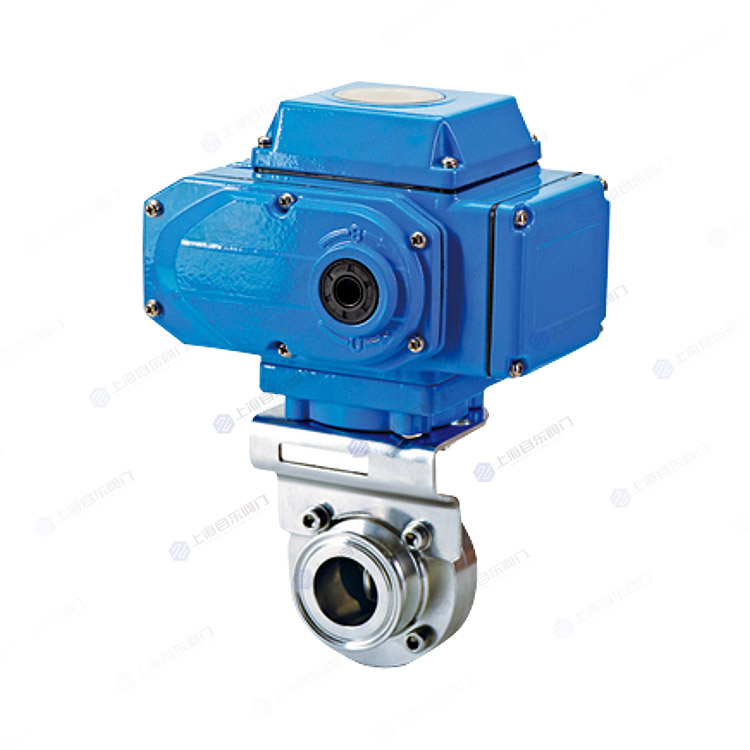 Electric sanitary quick installation butterfly valve