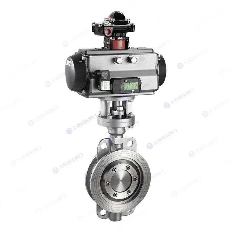Pneumatic hard seal butterfly valve
